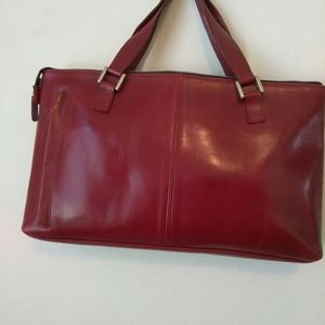 Latico Red Leather Purse Handbag Tote Shoulder bag